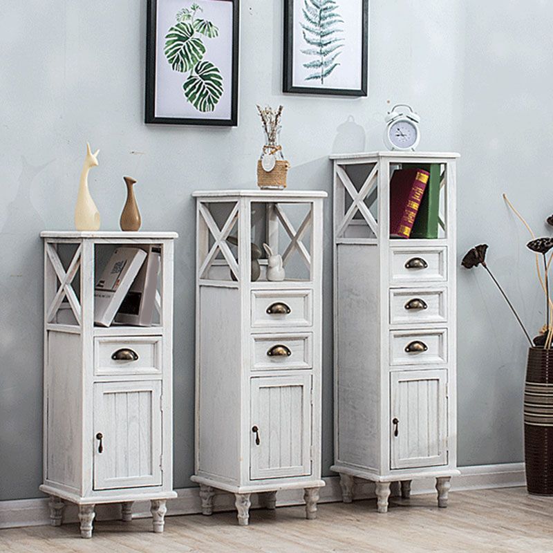 Nautical Vertical Bedroom Chest Wooden Storage Chest with Drawers