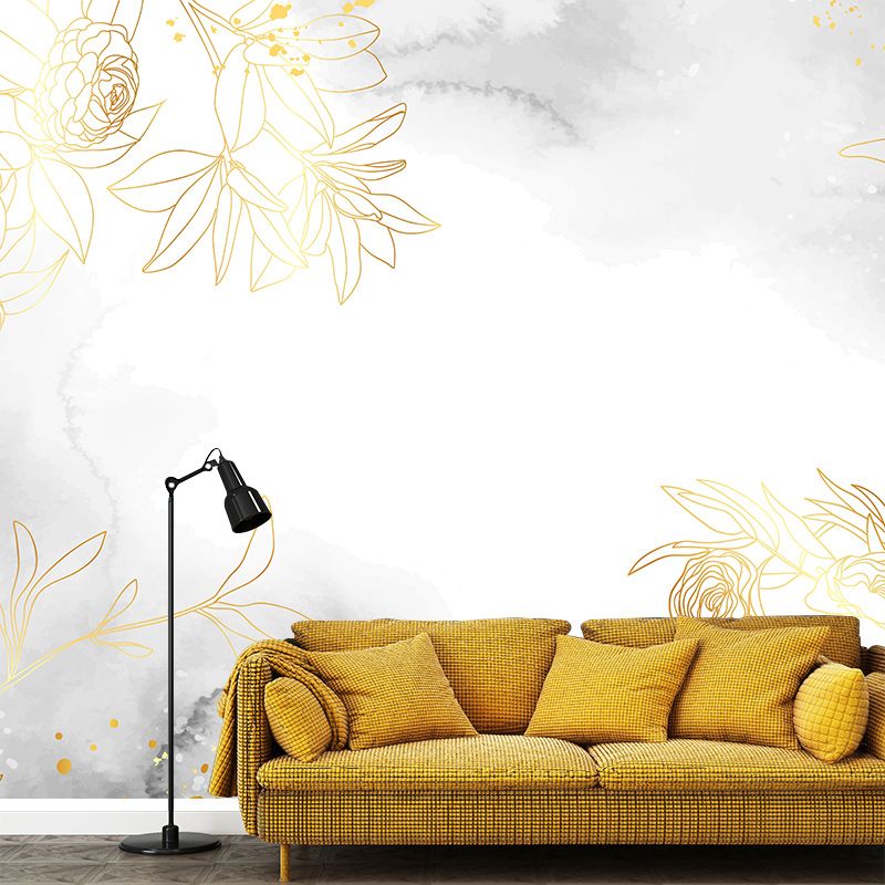 Minimalism Illustration Wallpaper Environment Friendly Mildew Resistant Indoor Wall Mural