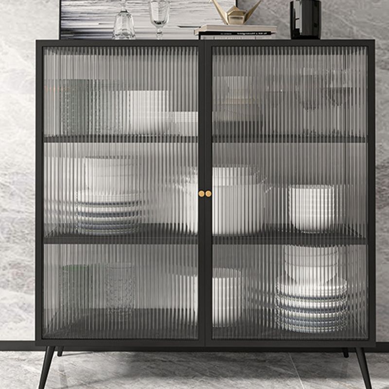 Modern Storage Cabinet Glass Door Display Cabinet for Dining Room