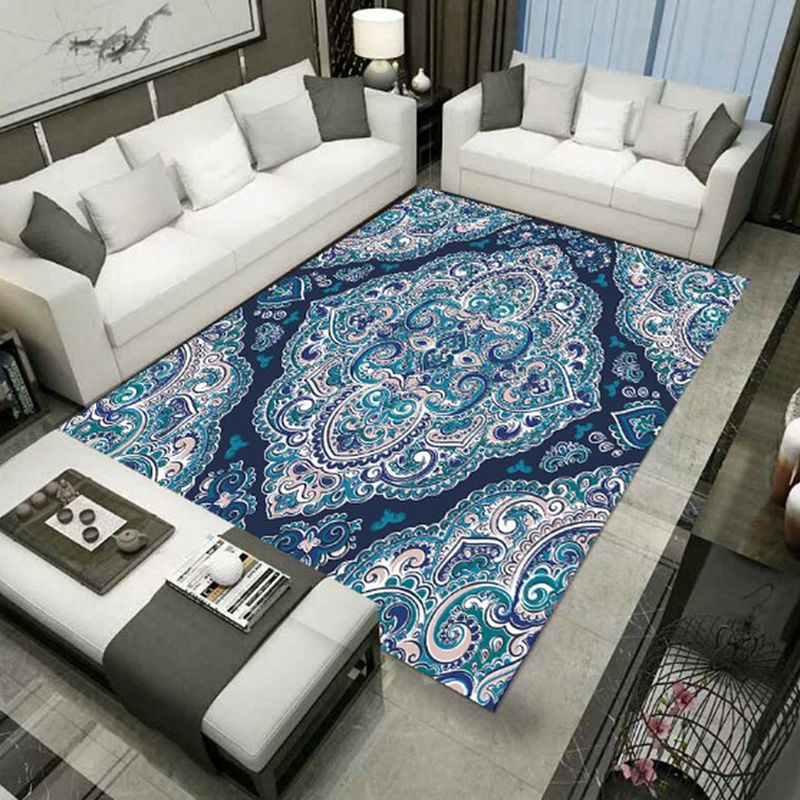 Grand Persian Rug Multicolor Jacquard Printed Rug Washable Non-Slip Backing Pet Friendly Rug for Living Room