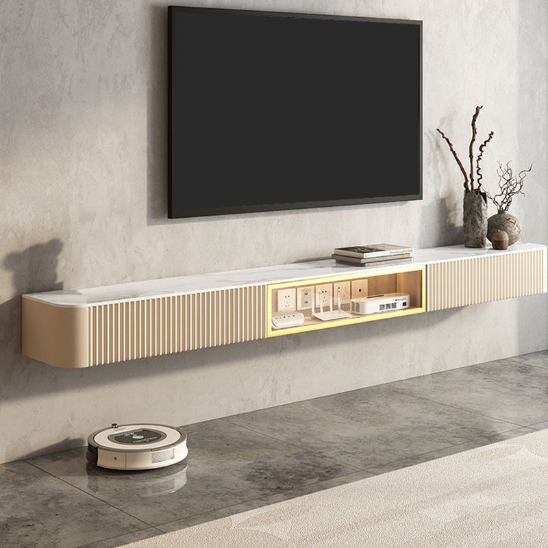 Floating TV Media Stand Contemporary TV Media Console with Drawers