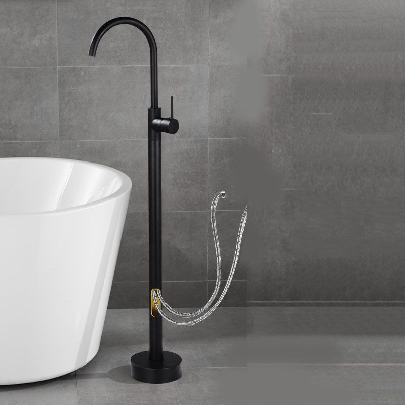 Contemporary Brass Freestanding Bathtub Faucet with 1-Handle Bathtub Faucet