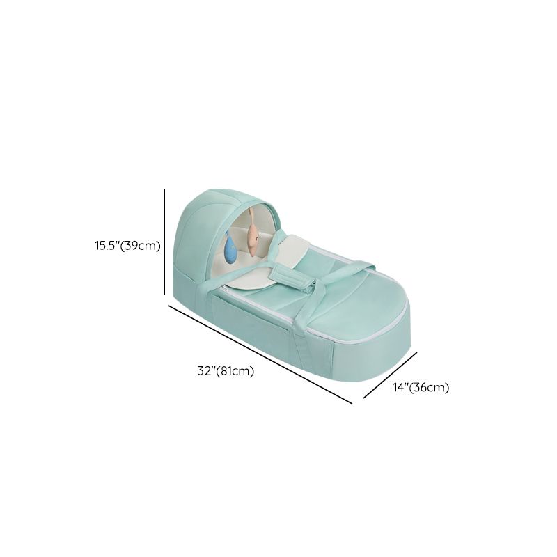 Portable Fabric Moses Basket Oval Cradle with Mattress for Newborn