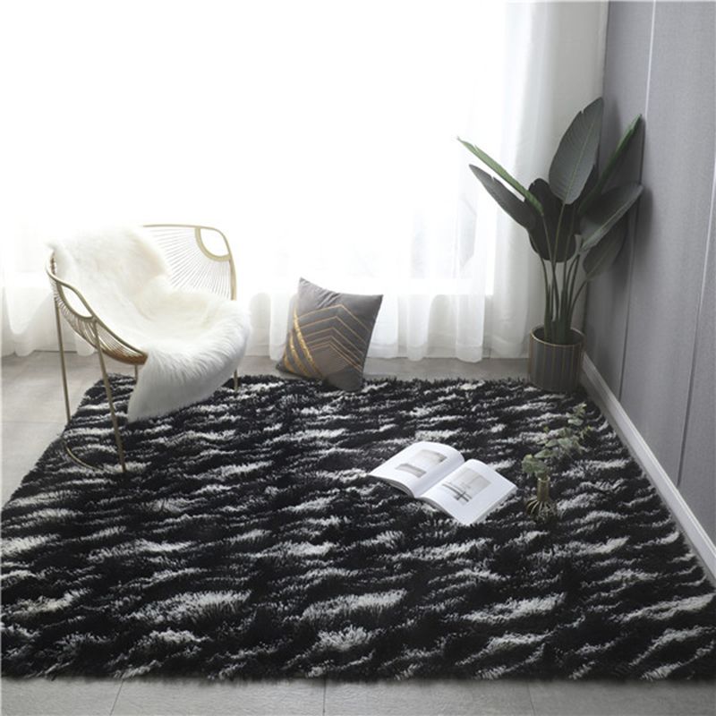 Tapis à imprimé léopard moderne Polyester Shag Intérieur Tapis sans glissement.