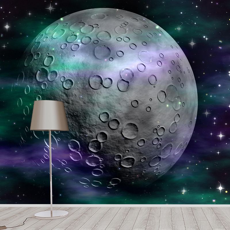 Universe Mural Wallpaper Novelty Style Mildew Resistant for Sleeping Room