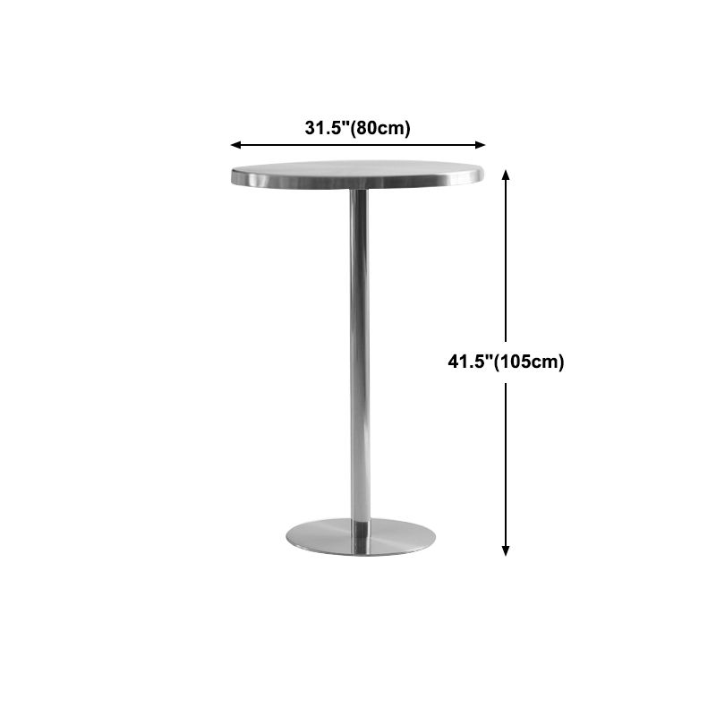 Industrial Style Stainless Steel Bar Table 42-inch Height Table for Coffee Shop