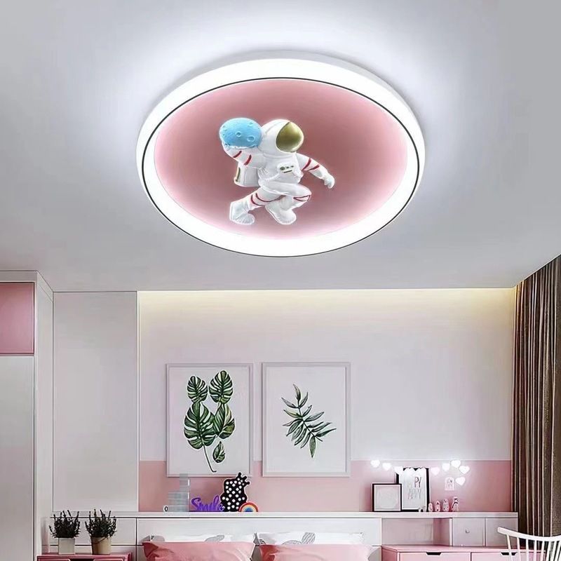 Nordic LED Ceiling Lamp Macaron Flush Mount Light Fixture for Kids' Room