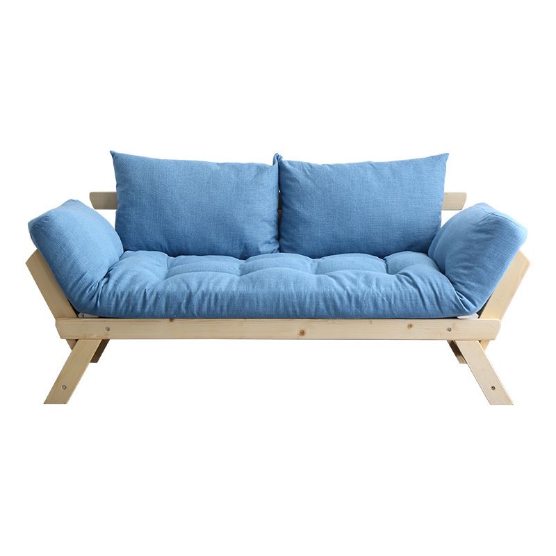 Moderne Holz- und Stoffsofa Cabrio Flared Armsofa für Wohnzimmer