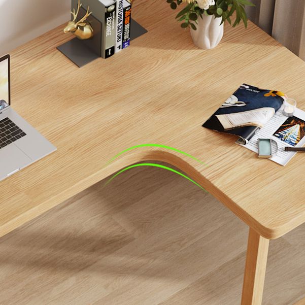 Modern Solid Wood Writing Desk Sled Base Natural Office Desk