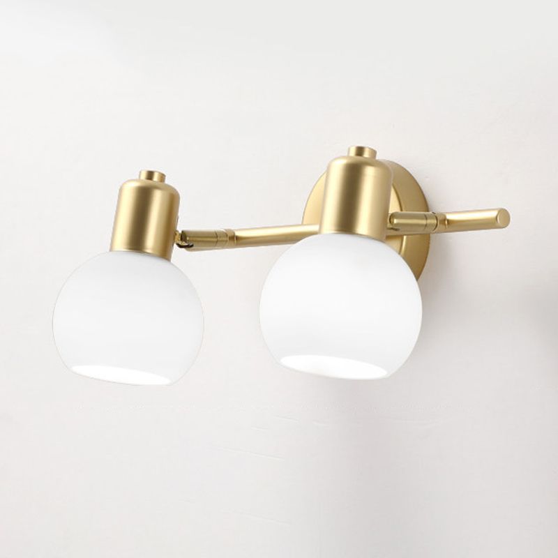 Industrial Style Glass Vanity Light Bell Shape Vanity Lamp for Shower Room