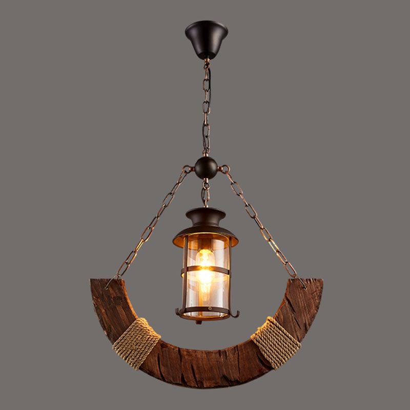 Industrial Style Shaded Pendant Lighting Fixture Metal Hanging Pendant Light in Black