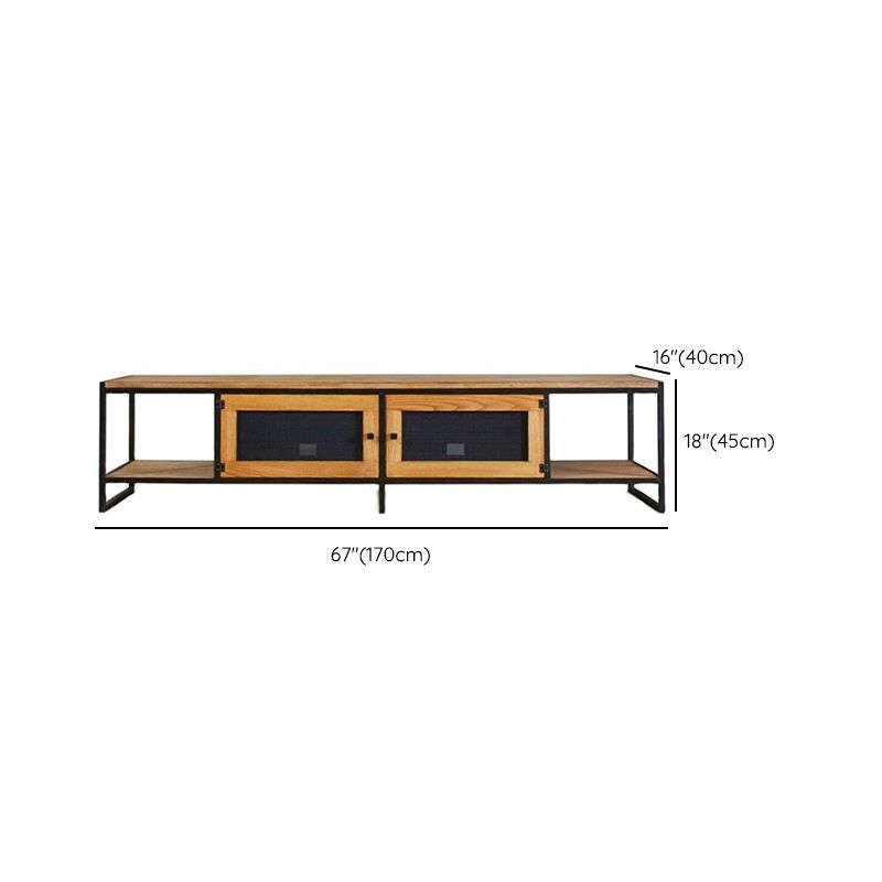 Industrial TV Stand Console Open Storage Media Console TV Stand for Living Room