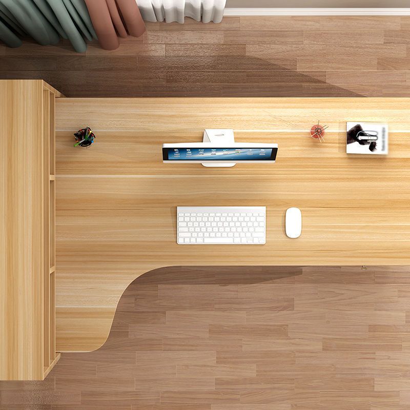 Contemporary Style Computer Desk Bedroom Writing Desk with Bookshelf