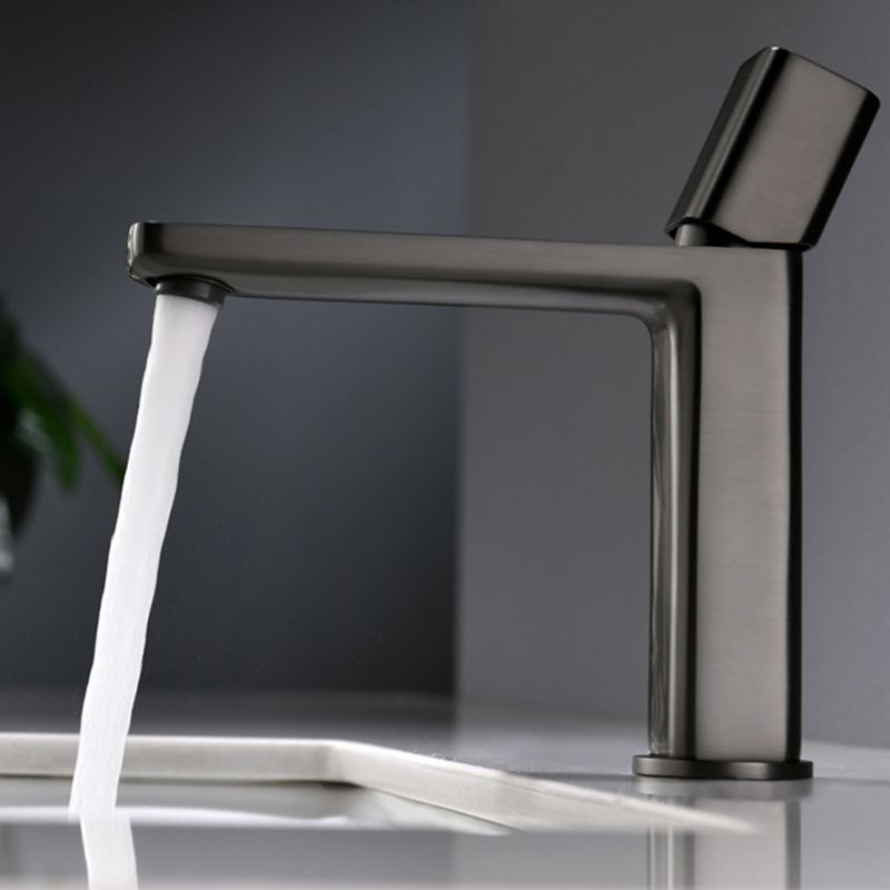 Modern Vessel Faucet Brass Lever Handles Low Arc Bathroom Sink Faucet