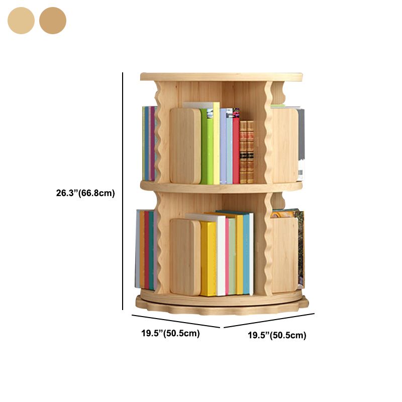 Vertical Closed Back Bookcase 19.9" Wide Pine Bookshelf Natural