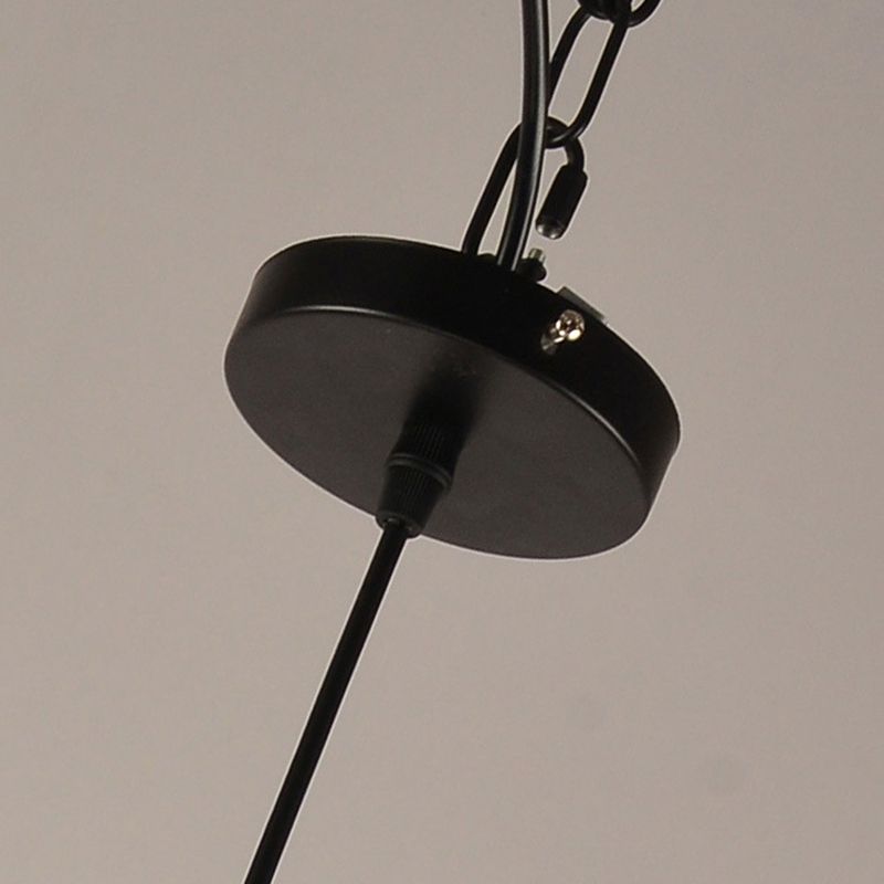 Industrial Style Diamond Pendant Lighting Fixture Metal Hanging Light Fixture in Black