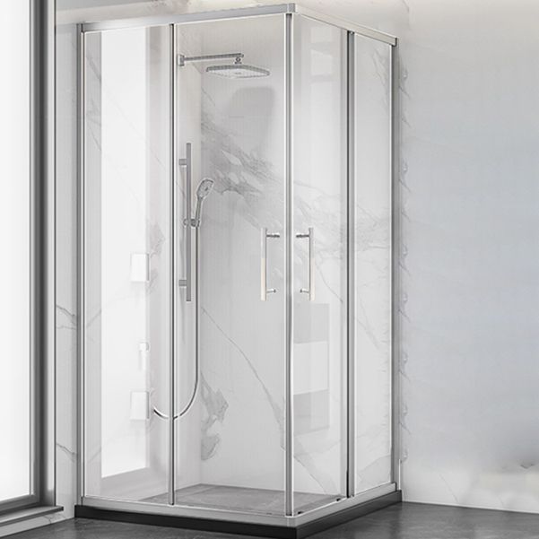 Double Sliding Shower Enclosure Framed Clear Tempered Glass Shower Enclosure