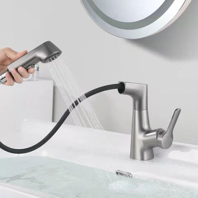 Centerset Sink Faucet Contemporary Pull-out Faucet with Single Handle