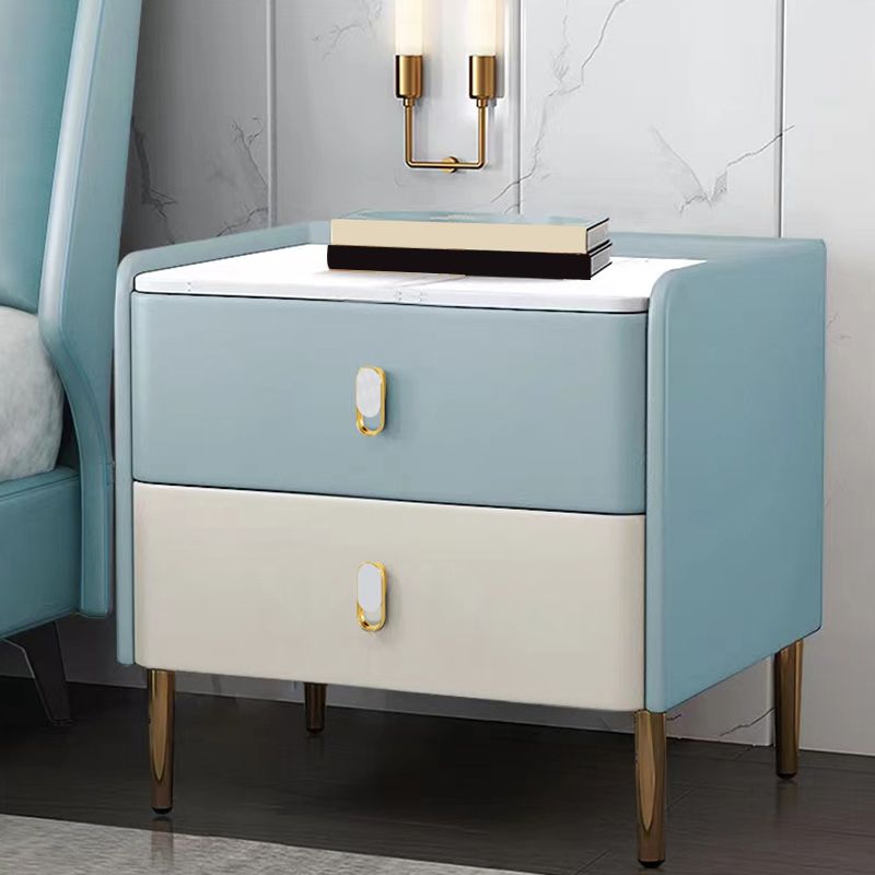 Modern & Contemporary Nursery Nightstand with Drawers Solid Wood Flat Top