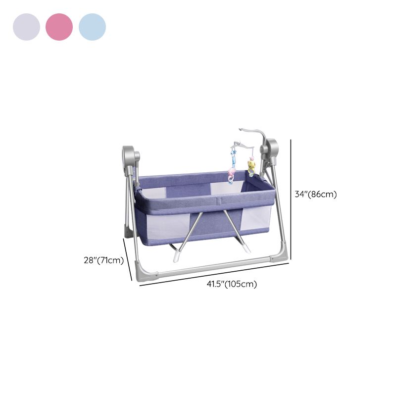 Electric Crib Cradle Rocking Rectangle Crib Cradle for Newborn and Baby