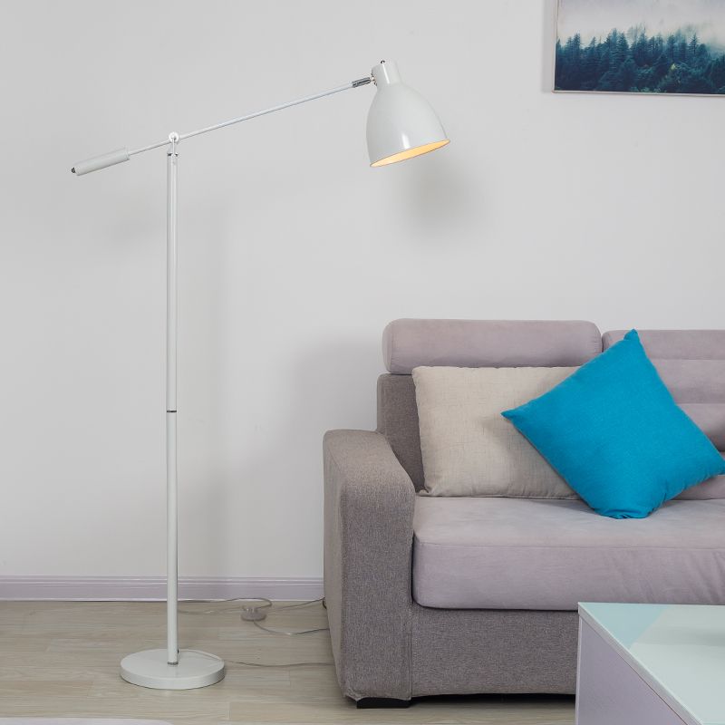 Nordique 1-Light Lampe Balance Balance Tâche de tâche Lumière avec une teinte en métal de cloche