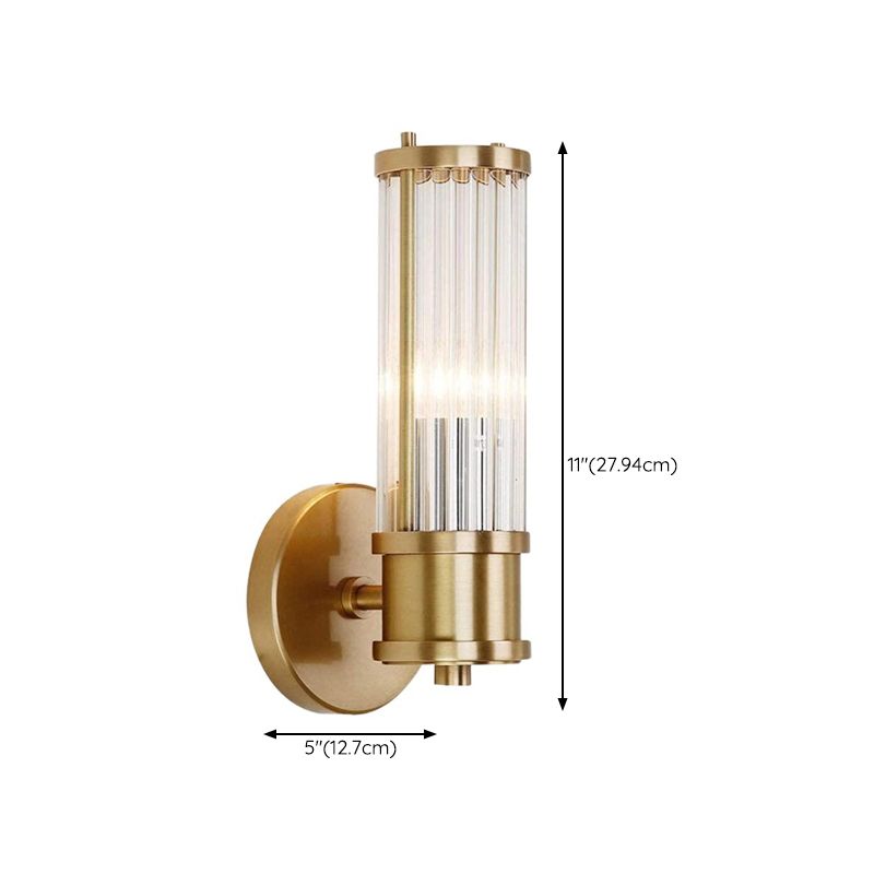 Gold 1 / 2 - Light Bathroom Vanity Lighting Iron and Glass Bath Sconce