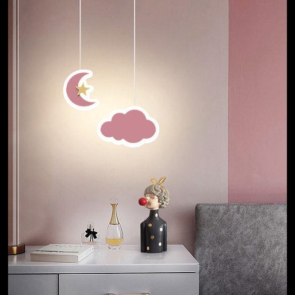 Colorful Contemporary Simple Style LED Pendant Lighting for Study Room