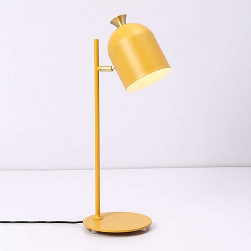 Metal Shaded Night Table Lamp Minimalist-Style Table Light for Bedside