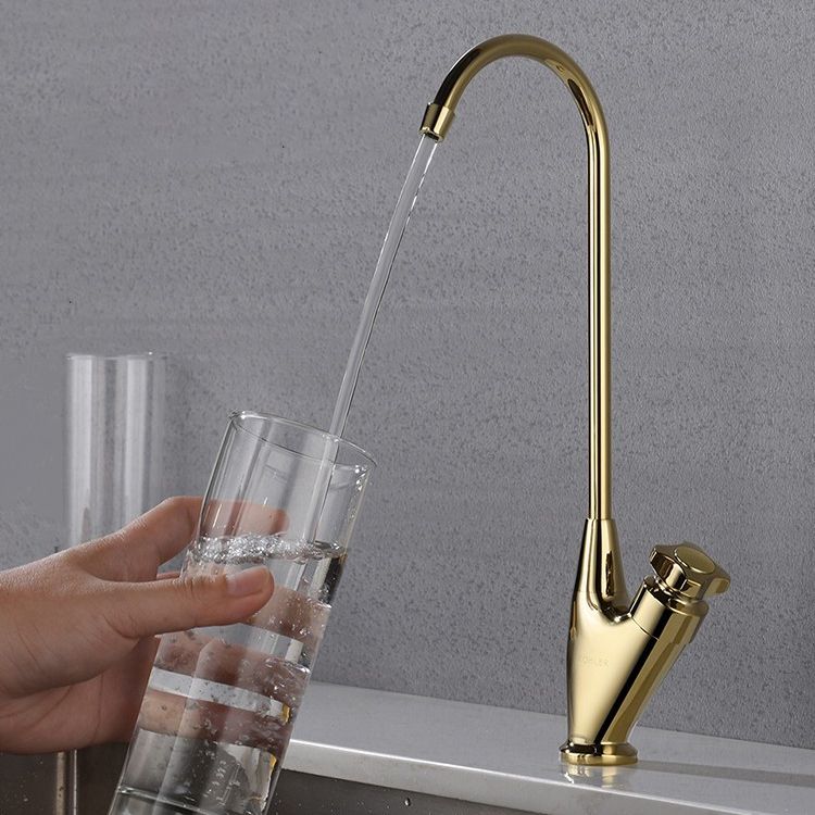 Contemporary Single Handle Kitchen Faucet Metal 1-Hold Bar Faucet