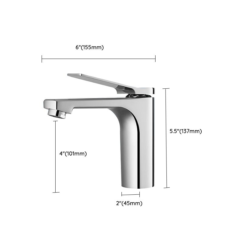 Contemporary Vessel Sink Faucet Lever Handle Low Arc Bathroom Vessel Faucet