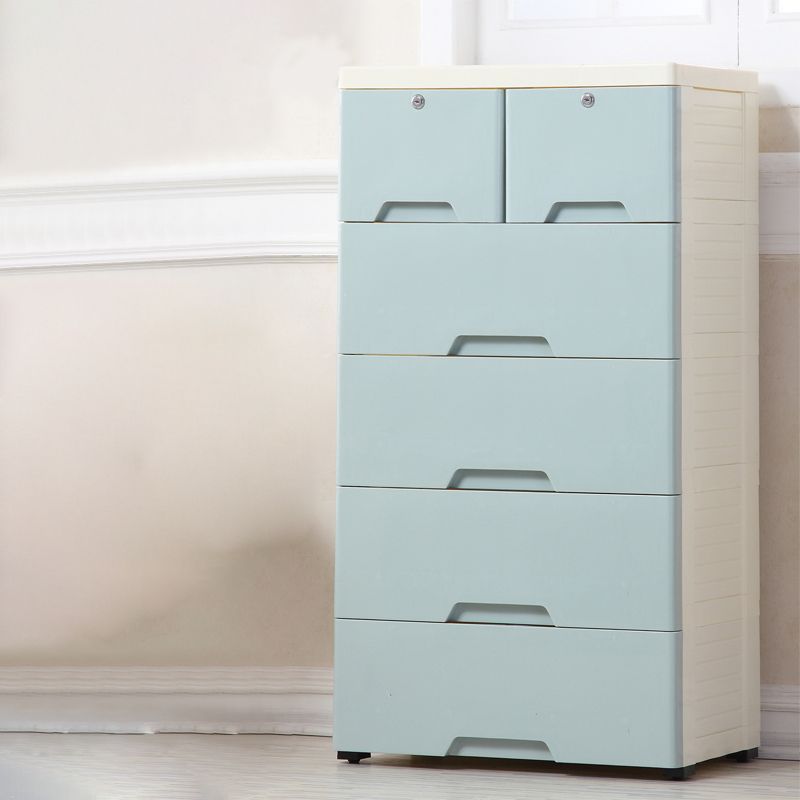 Contemporary Plastic Nursery Dresser Vertical Kids Furniture for Bedroom