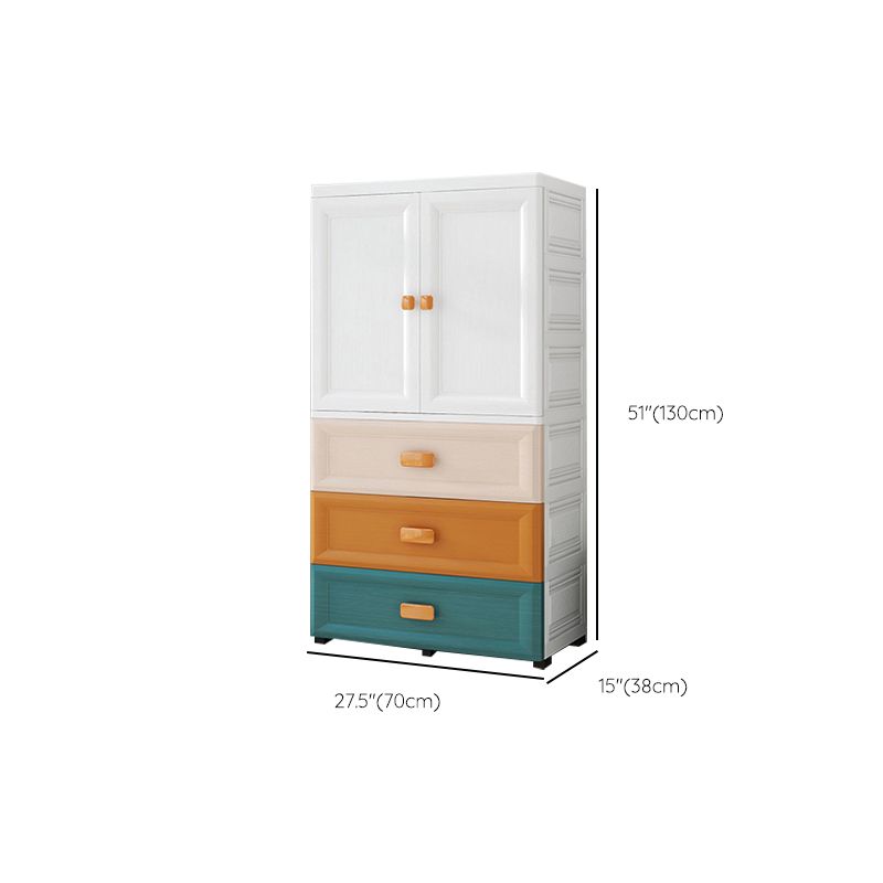 Rectangle Kid's Airmoire Plastic Youth Armoire with Garment Rod