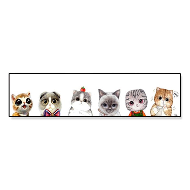 Drawing Animals Canvas Art Pastel Color Cartoon Wall Decor for Childrens Bedroom