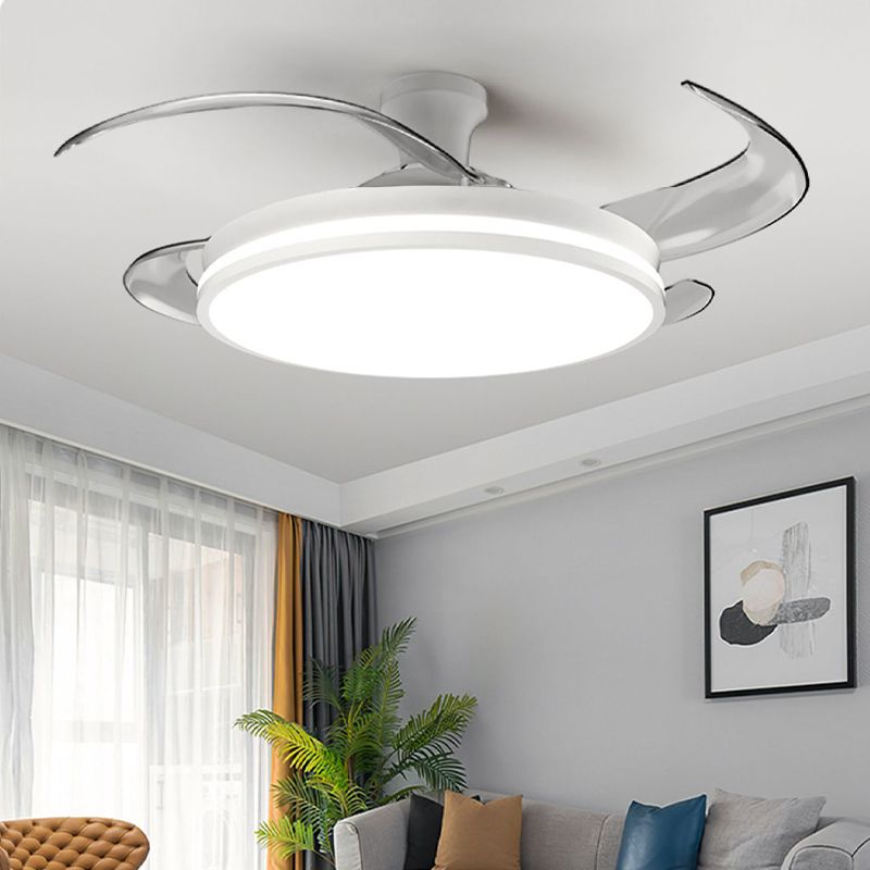 Contemporary Ceiling Fan Light Fixture Minimalist LED Ceiling Light for Bedroom