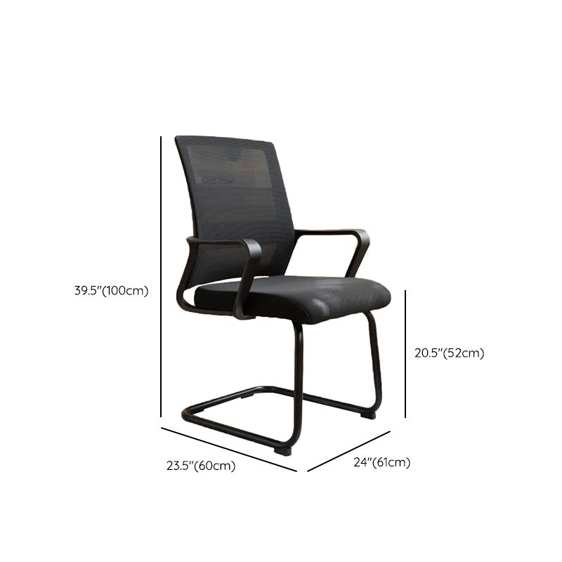 Modern Style Fixed Arms Office Chair No Distressing Ergonomic Chair