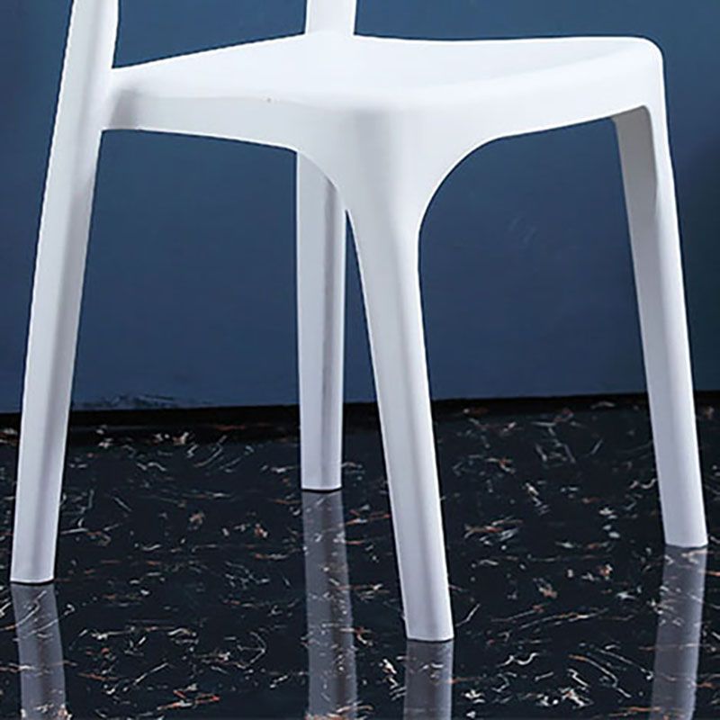 Contemporary Style Chair Kitchen Armless Chair with Plastic Legs