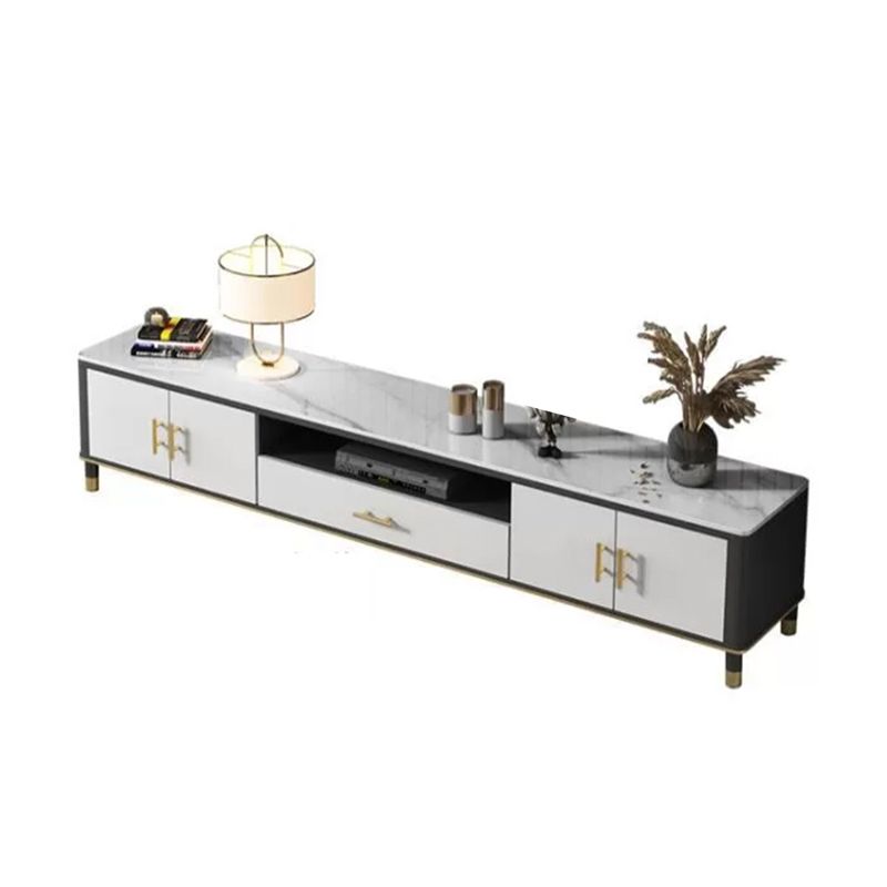 Glam TV Media Console Open Storage TV Console for Living Room