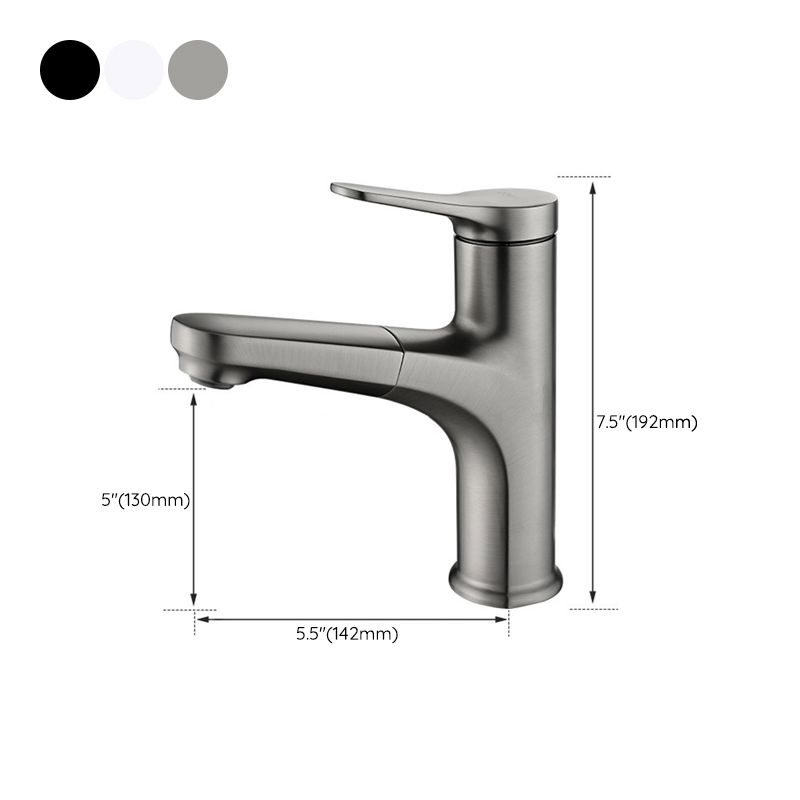 Modern 1-Handle Faucet with Water Dispenser Copper with Pull out Sprayer Faucet