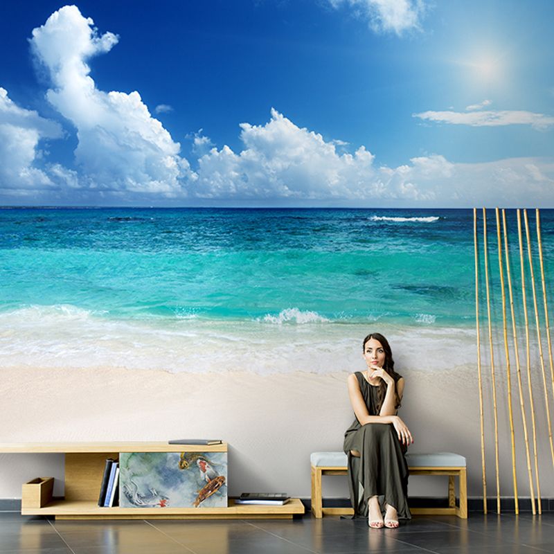 Photo Print Sea Mural Wallpaper for Gallery and Living Room, Made to Measure