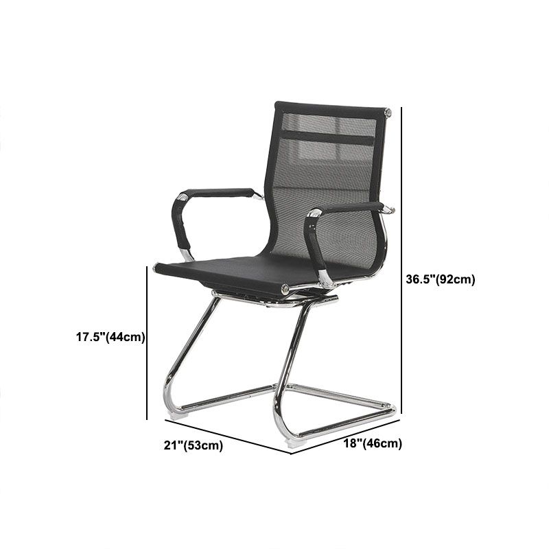 Fixed Arms Conference Chair Modern No Wheels Conference Chair