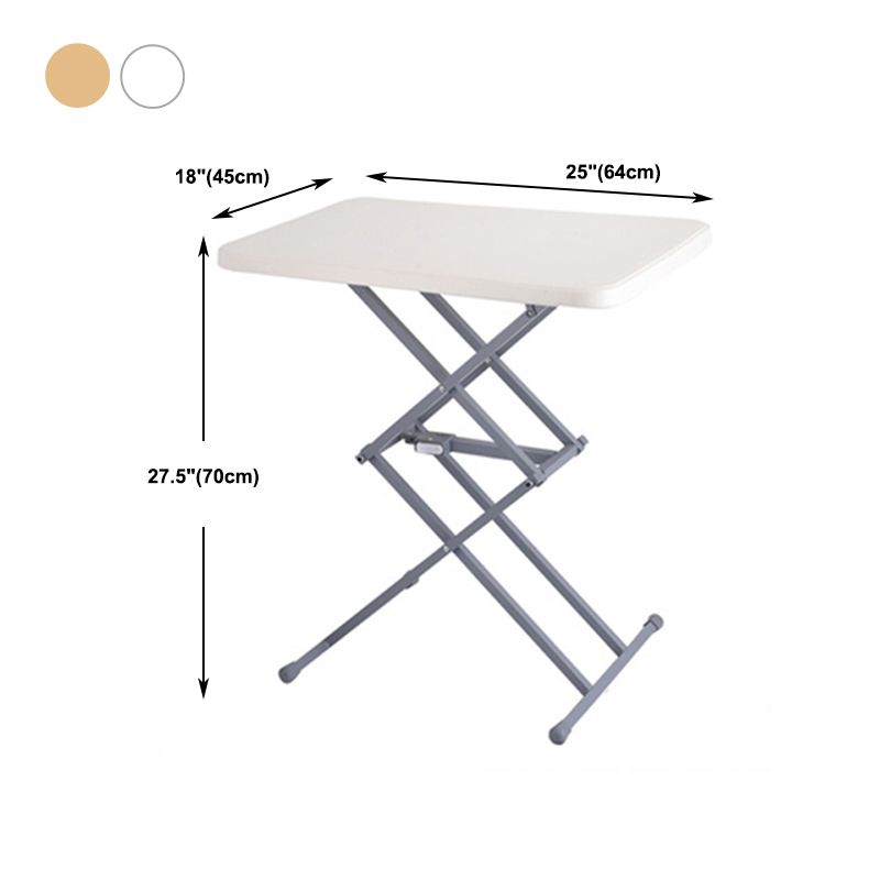 Rectangular Contemporary Standing Desk Converter Plastic Adjustable Folding Table