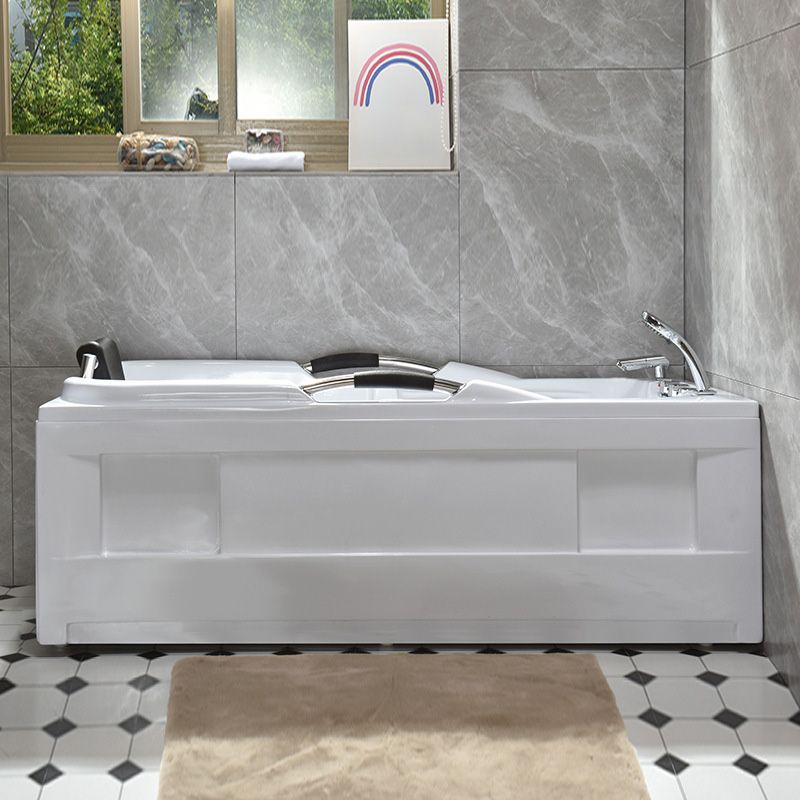 Modern Soaking Bathtub Rectangular Stand Alone Acrylic White Bath