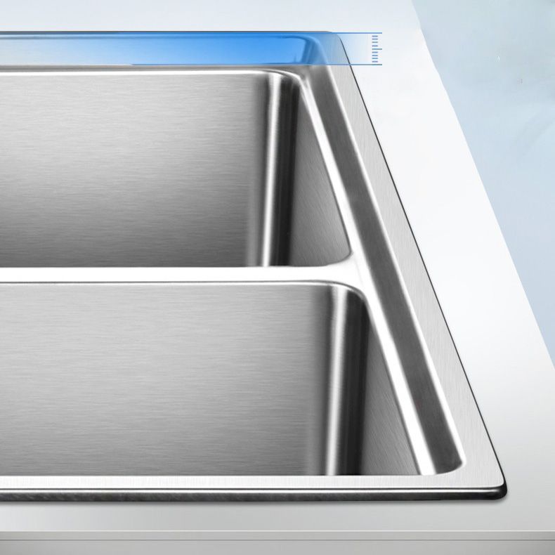 Stainless Steel Kitchen Sink Overflow Hole Design Kitchen Double Sink