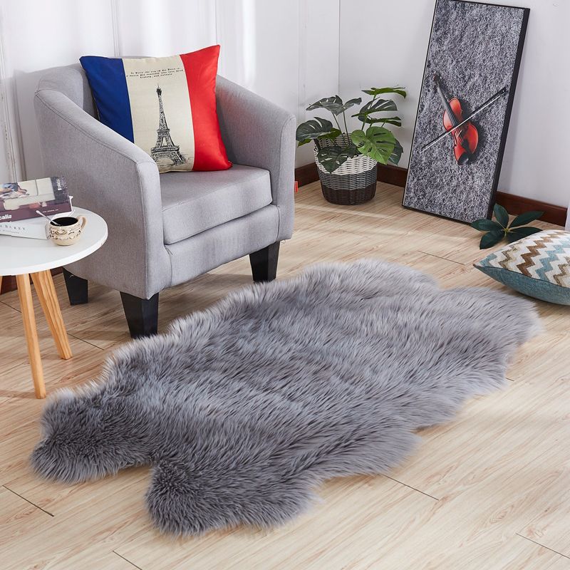 Scandinavian Solid Color Rug Multi Color Plush Carpet Non-Slip Machine Washable Stain Resistant Rug for Living Room