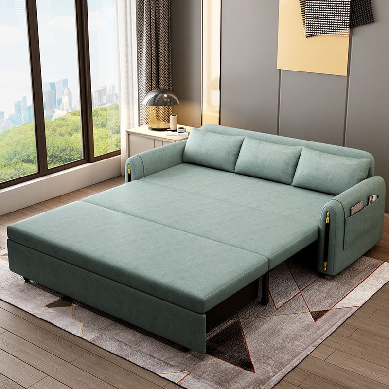 Contemporary Sofa Bed with Pillows and Storage for Apartment 35.43"