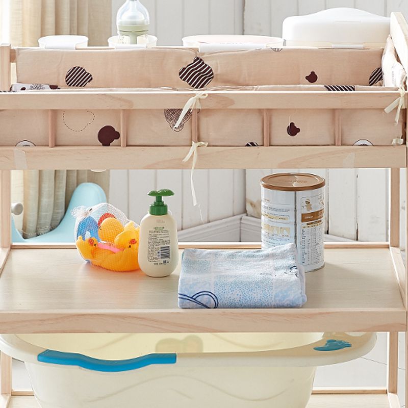 Wooden Baby Changing Table Flat Top Changing Table with Shelf