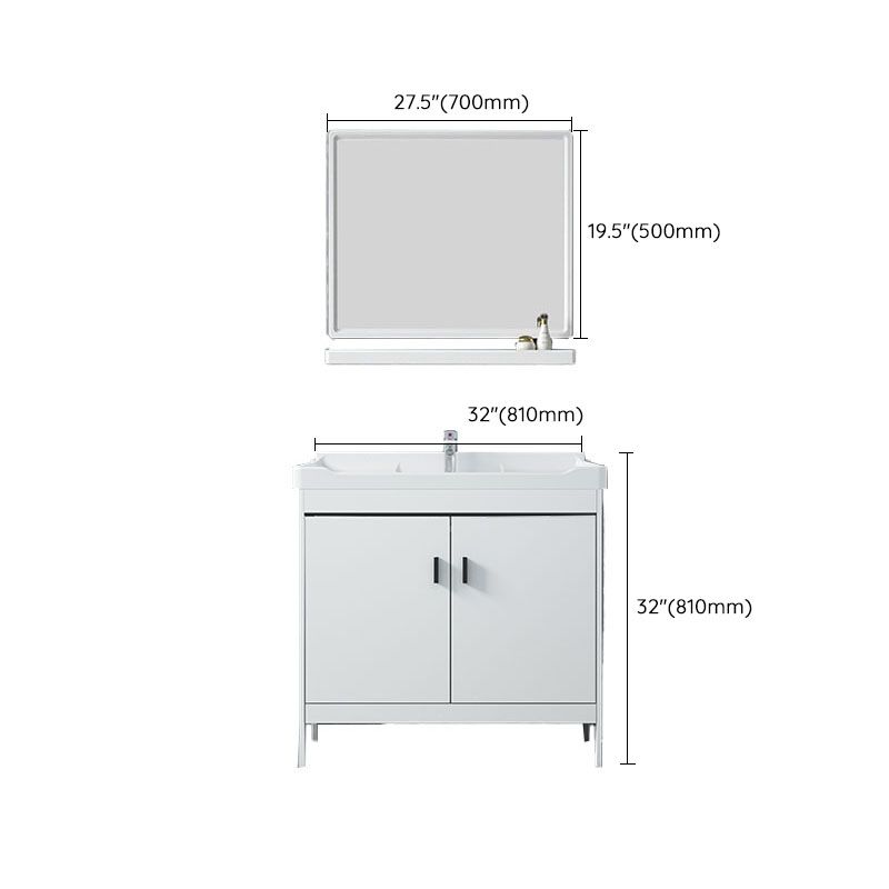 Gorgeous Metal Vanity Cabinet Freestanding Standard Open Console with Sink Set