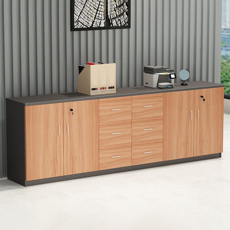 Modern Wood Cabinet with Locking Drawers and Storage Lateral File Cabinet