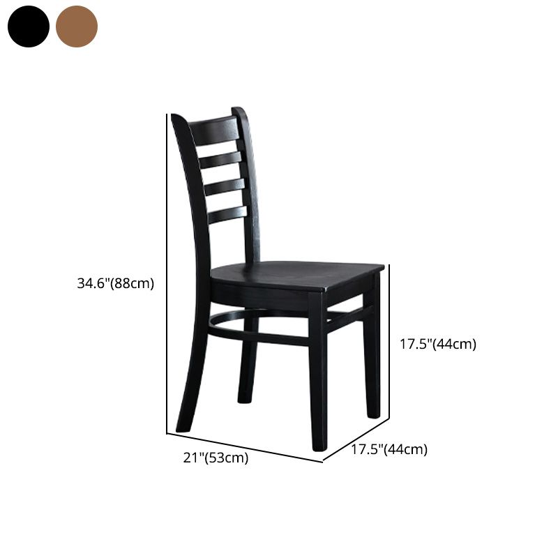 Modern Armless Dining Chairs Wooden Side Kitchen Chairs for Home