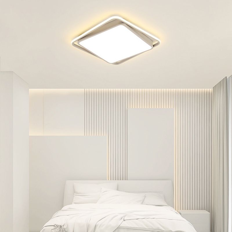 Single Modernism White Flush Mount Lighting LED Ceiling Light for Living Room